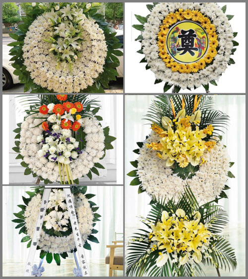 湖北黄冈市浠水县团陂镇土桥畈村花圈速递